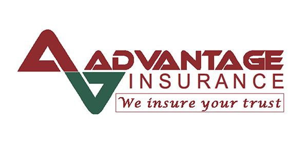 Logo of Advantage Insurance with the tagline "We insure your trust" below the company name. The logo features stylized letters "A" and "V" in red and green.