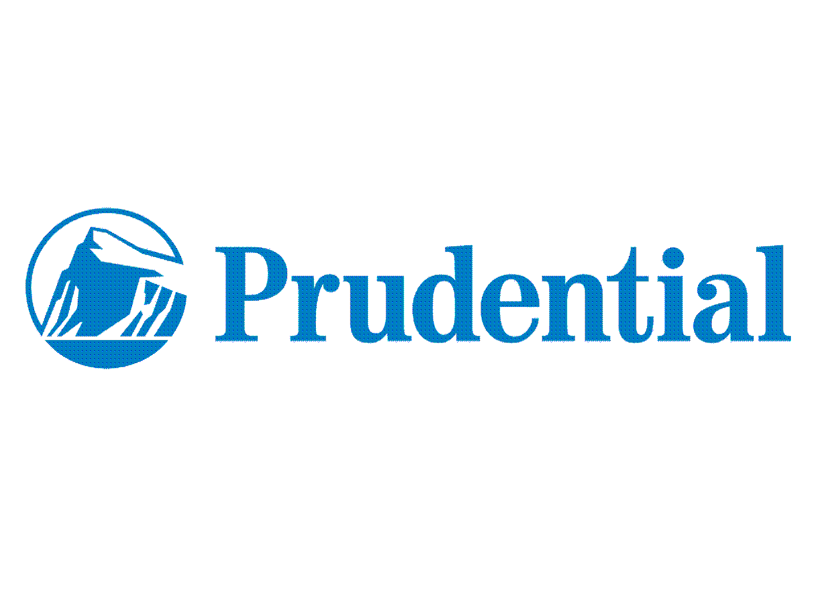 Prudential logo featuring a stylized blue mountain within a circle to the left of the word "Prudential" written in blue letters.
